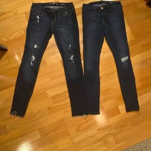 Hollister Women's Dark Blue Skinny Jeans